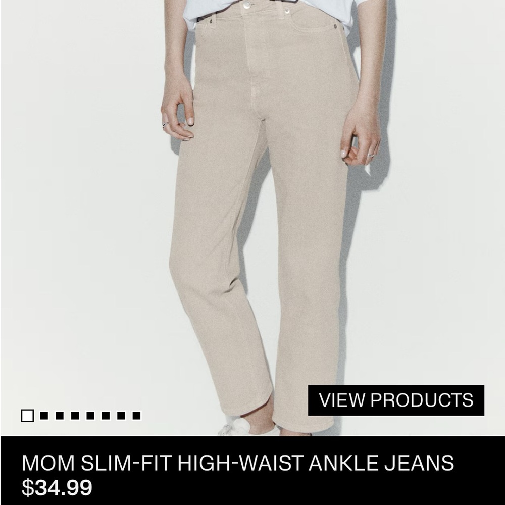H&M High Waist Ankle Jeans Slim Fit